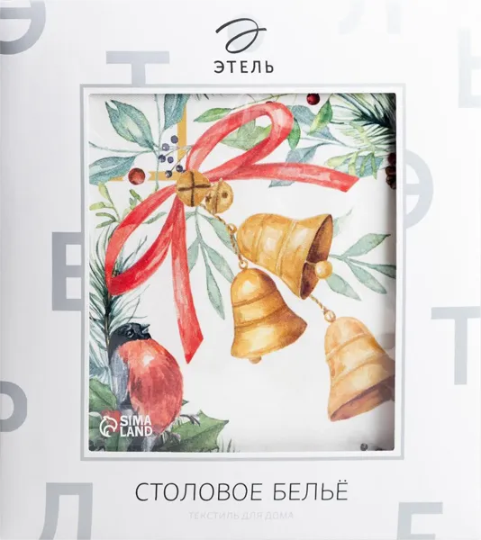 Изображение Скатерть 150см Этель кристмас белс кремовая ИП Симановский Е.А. к/у, 1 шт