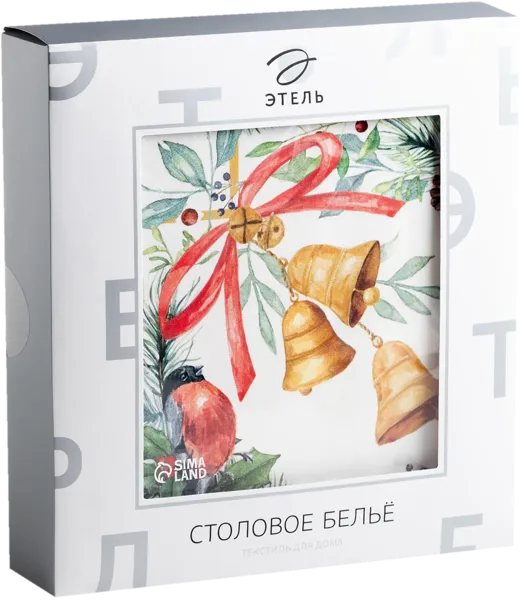 Изображение Скатерть 150*110см Этель кристмас белс кремовая ИП Симановский Е.А. к/у, 1 шт