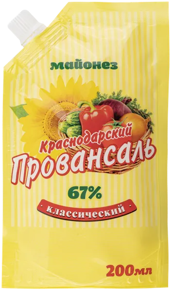 Изображение Майонез 67% Краснодарский провансаль классический Агрокомплекс им. Н.И. Ткачева м/у, 193 г