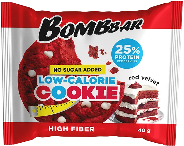 Изображение Печенье протеиновое Бомббар красный бархат Фитнес Фуд м/у, 40 г