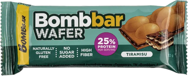 Изображение Вафли протеиновые Бомббар тирамису Фитнес Фуд м/у, 32 г