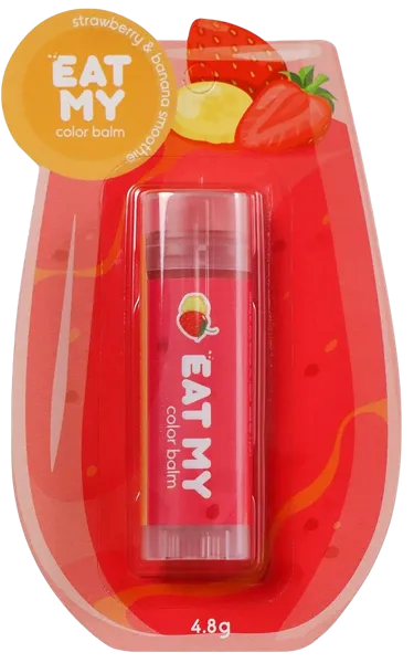 Изображение Бальзам для губ оттеночный Ит май балм клубничн-банан смузи 4,8г Куб Бьюти п/у, 1 шт