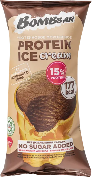 Изображение Мороженое в ваф.стакане Бомббар шоколадное протеин Фитнес Фуд м/у, 80 г