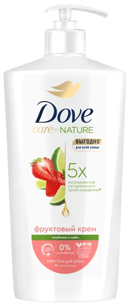 Изображение Гель-крем для душа Дав клубника и лайм Юнилевер п/у, 610 мл