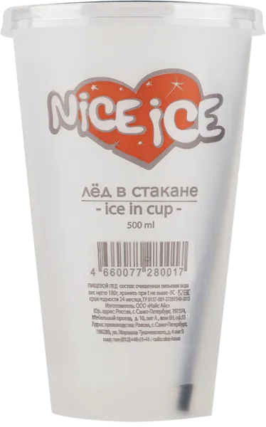 Изображение Лед пищевой Найс Айс лед Найс Айс ООО стакан, 180 г