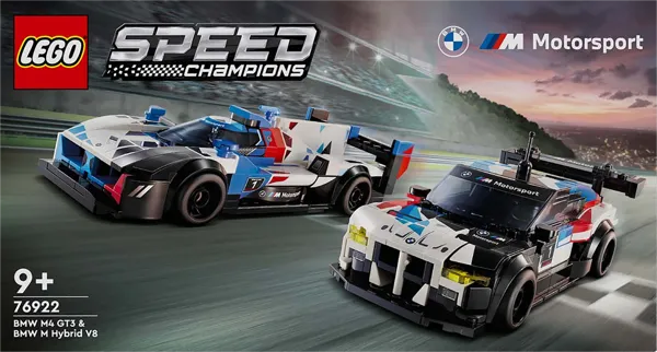 Изображение Конструктор с 9 лет 76922 Лего спид чемпионс бмв m4 gt3 и m гибрид v8 Лего к/у, 1 шт
