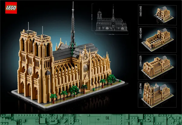 Изображение Конструктор с 18 лет 21061 Лего архиктектура нотр-дам-де-пари Лего к/у, 1 шт