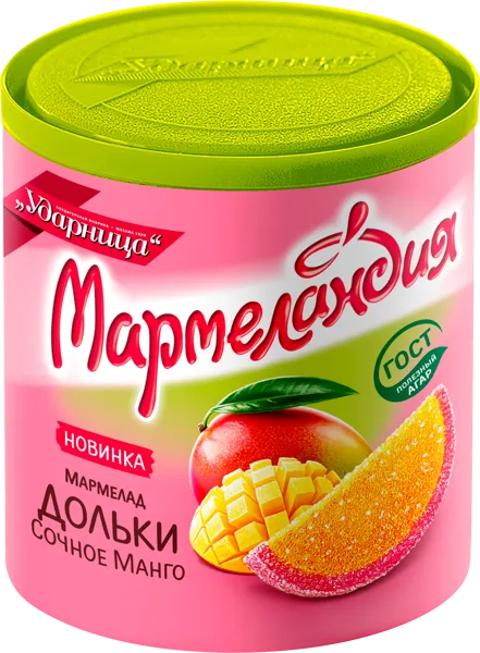 Изображение Мармелад Мармеландия дольки манго Ударница кор, 250 г