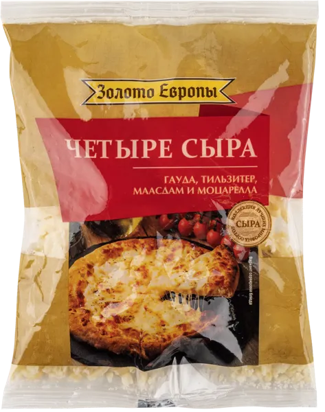 Изображение Сыр тертый Золото Европы четыре сыра Невские сыры м/у, 150 г