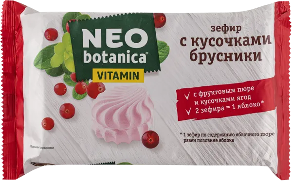 Изображение Зефир Нео Ботаника кусочки брусники витамины ОК Рот- Фронт м/у, 250 г