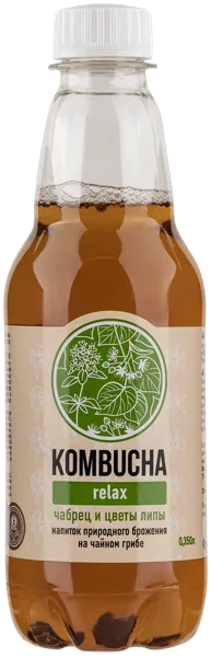 Изображение Напиток газ Абсолют Нэйчер Комбуча липа чабрец Живые соки п/б, 0,35 л