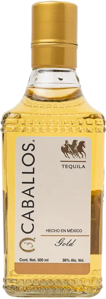 Изображение Текила Лос Кабальос голд 3 Кабальос с/б, 0,5 л