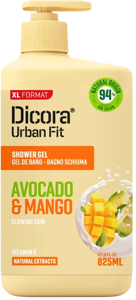 Изображение Гель для душа Дикора манго и авокадо Нувария Глобал п/у, 825 мл