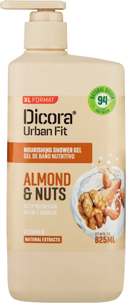 Изображение Гель для душа Дикора миндаль и орехи Нувария Глобал п/у, 825 мл