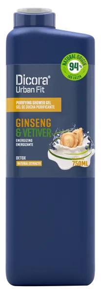 Изображение Гель для душа мужской Дикора ветивер женьшень Нувария Глобал п/у, 750 мл