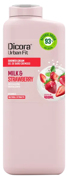Изображение Гель для душа Дикора клубника и молоко Нувария Глобал п/у, 400 мл