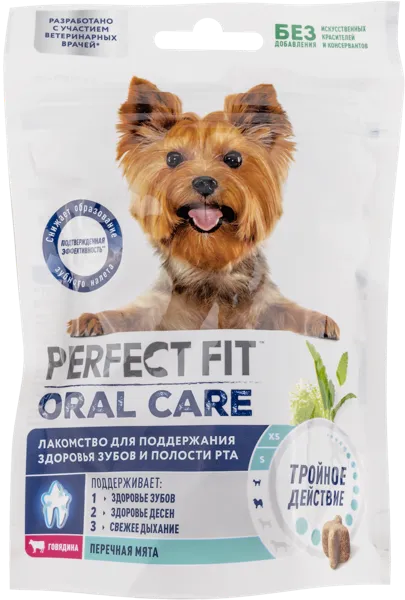 Изображение Лакомство для собак Перфект Фит орал кея говядина мята Марс м/у, 90 г