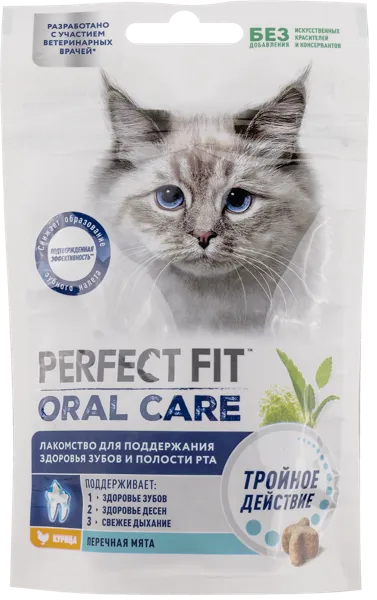 Изображение Лакомство для кошек Перфект Фит орал кея курица мята Марс м/у, 50 г