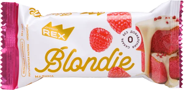 Изображение Пирожное протеиновое Протеин Рекс блонди малина Роял Кейк м/у, 50 г