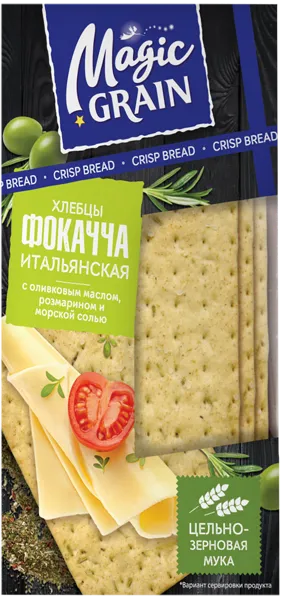 Изображение Хлебцы Мэджик Грэйн фокачча Диал-К кор, 160 г