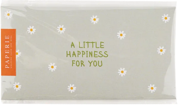 Изображение Конверт для денег Папери ромашки зеленый Борус м/у, 1 шт