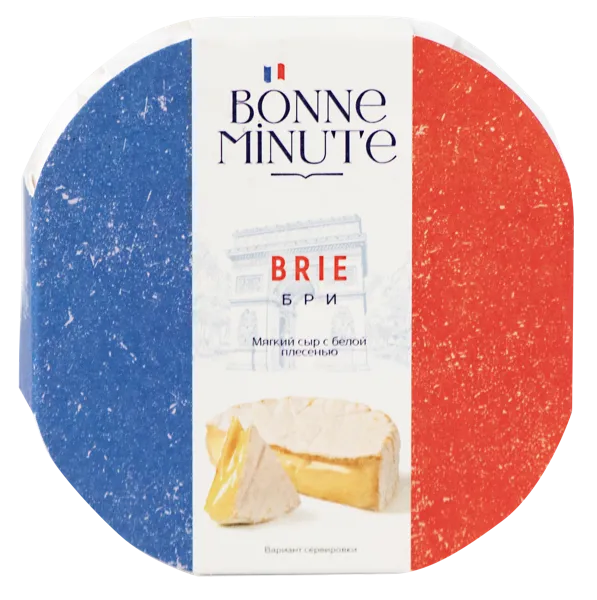 Изображение Сыр 60% с плесневой корочкой Бонне Минут бри Южная сыроваренная компания кор, 125 г
