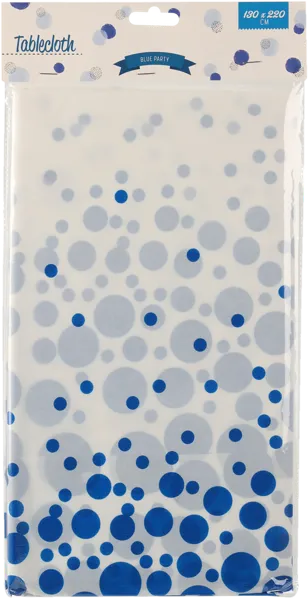 Изображение Скатерть 130*220см белая Купман синие конфетти Купман Интернэшнл м/у, 1 шт