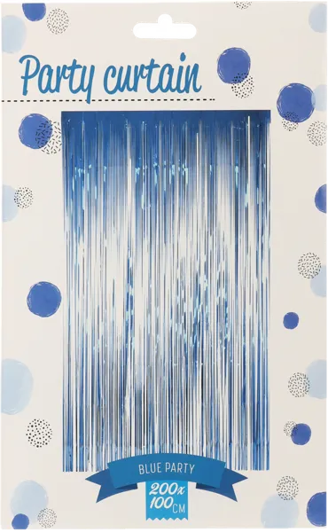 Изображение Штора 200*100см для фотозоны Купман дождик синяя Купман Интернэшнл м/у, 1 шт