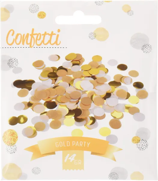 Изображение Конфетти белые золотые Купман кружочки Купман Интернэшнл м/у, 14 г
