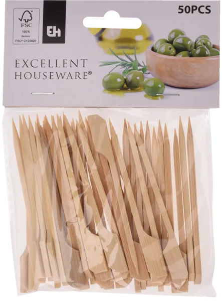 Изображение Шпажки 9см для канапе Купман бамбук Купман Интернэшнл , 50 шт