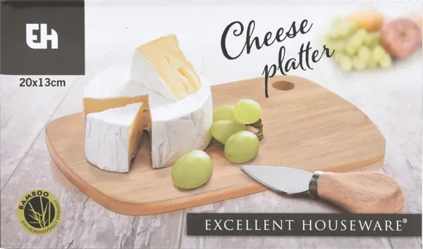 Изображение Доска 20*11см для сыра Купман с ножом Купман Интернэшнл к/у, 1 шт