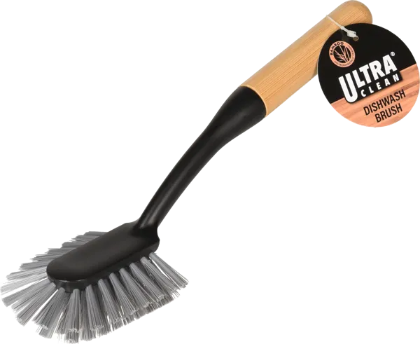 Изображение Щетка 27см для посуды Купман черная с ручкой из бамбук Купман Интернэшнл , 1 шт