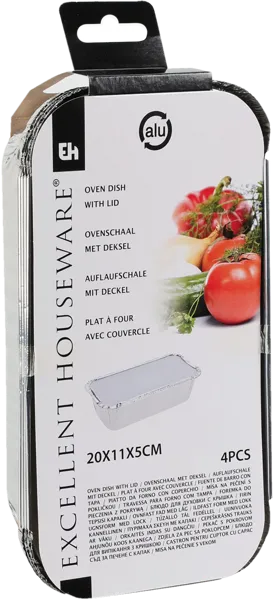 Изображение Форма 20*11см для запекания Купман алюминиевая с крышкой Купман Интернэшнл , 4 шт
