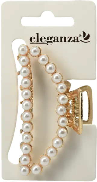 Изображение Заколка для волос Элеганза крабик с жемчугом Купман Интернэшнл к/у, 1 шт