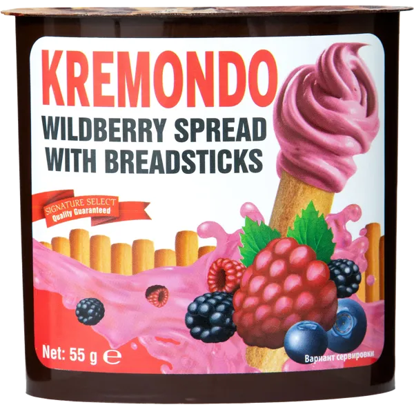 Изображение Паста Кремондо лесные ягоды с печеньем Ялмаз Пазарлама п/б, 55 г