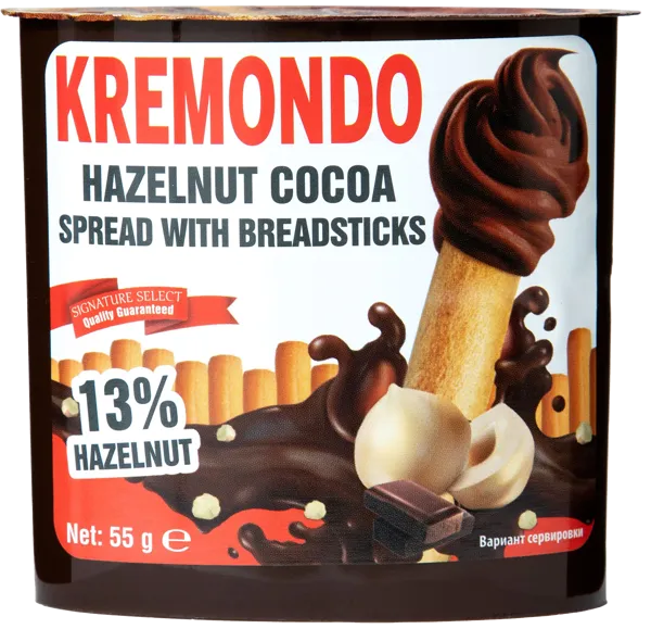 Изображение Паста шоколадная Кремондо ореховая с печеньем Ялмаз Пазарлама п/б, 55 г