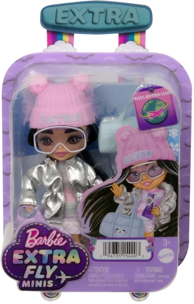 Изображение Кукла мини Барби экстра флай в пуховичке Маттэл к/у, 1 шт