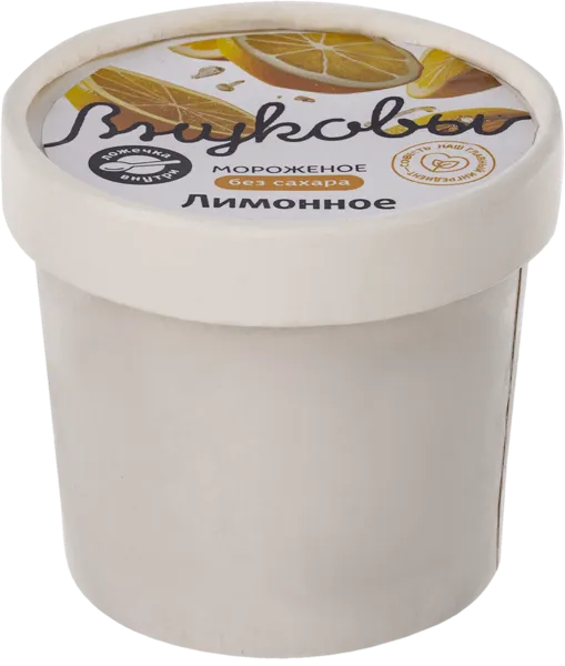 Изображение Мороженое г.Краснодар Внуковы лимонное без сахара ЭкоЖизнь карт/уп, 80 г