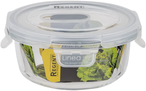 Изображение Контейнер 400мл стекло Регент инокс круглый герметичный Регент Рус , 1 шт