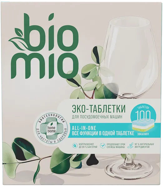 Изображение Таблетки для ПММ Биомио БИО все в одном эвкалипт Капелла ООО к/у, 100 шт