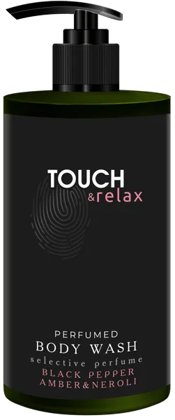 Изображение Гель для душа парфюм Тач энд релакс черный перец нероли амбра Вимарт ООО п/у, 450 мл