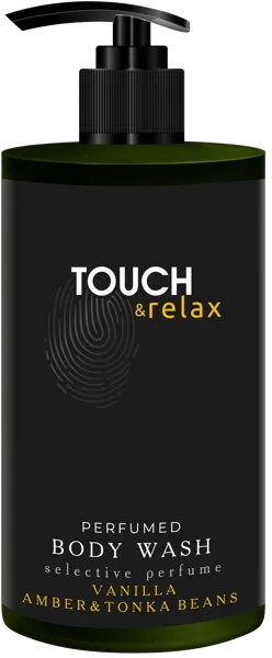 Изображение Гель для душа парфюм Тач энд релакс ваниль амбра бобы тонка Вимарт ООО п/у, 450 мл