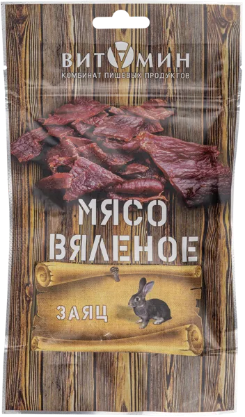 Изображение Мясо вяленое Деликатес дичь заяц Деликатес дичь м/у, 50 г