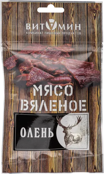 Изображение Мясо вяленое Деликатес дичь олень Деликатес дичь м/у, 50 г