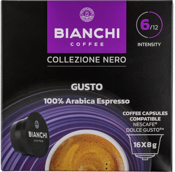 Изображение Кофе в капсулах 16 шт Бианчи эспрессо 100% арабика Бианчи Кофе кор, 128 г