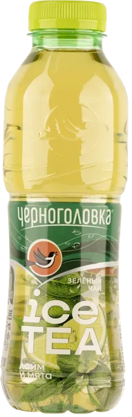 Изображение Напиток зеленый мята лайм Черноголовка чай для детей Аквадом п/б, 0,5 л