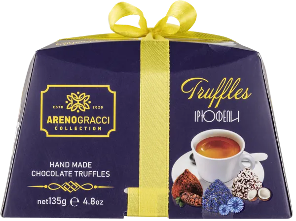 Изображение Конфеты г.Краснодар Арено Грачи пирамида синяя шоколадные Звезда Кубани кор, 135 г