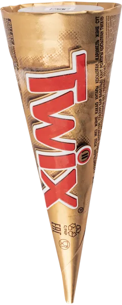 Изображение Мороженое рожок Твикс молочное со вкусом караме Марс ООО м/у, 68 г