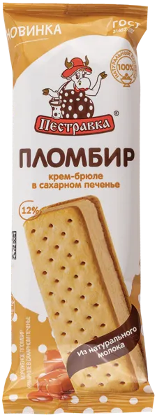 Изображение Мороженое сэндвич Пестравка крем брюле Купинское мороженое м/у, 76 г