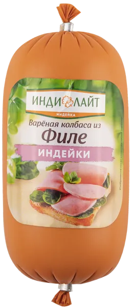 Изображение Колбаса из филе индейки Индилайт вареная ПензаМолИнвест п/а, 400 г